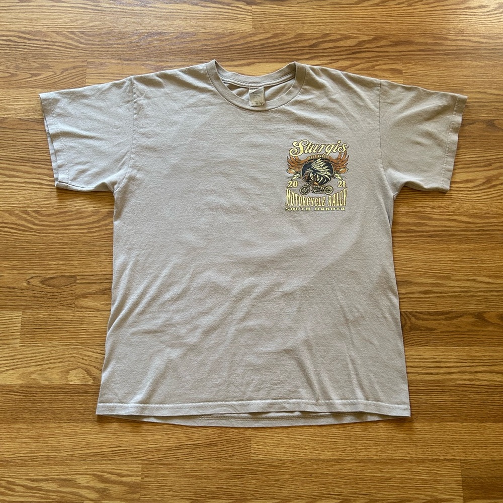 2021 Sturgis Shirt 81st Annual Motorcycle Rally South Dakota Indian Head L